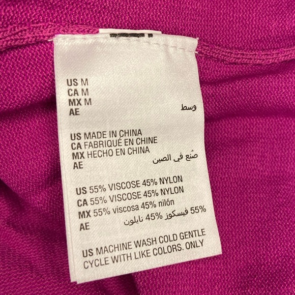 Inc International Concepts Cold Shoulder Tunic Sweater Fuchsia Pop M New - Picture 4 of 6